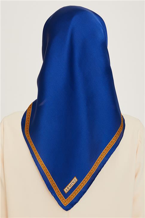 Armine Klasik Desenli Twill Saf İpek Eşarp 9261D 07 55