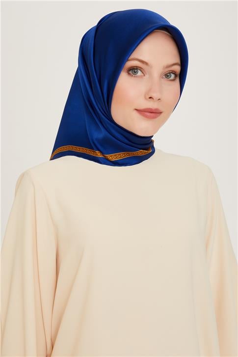 Armine Klasik Desenli Twill Saf İpek Eşarp 9261D 07 55