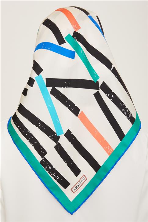 Armine Soyut Desenli Sura İpek Eşarp 24Ya9102 52 82
