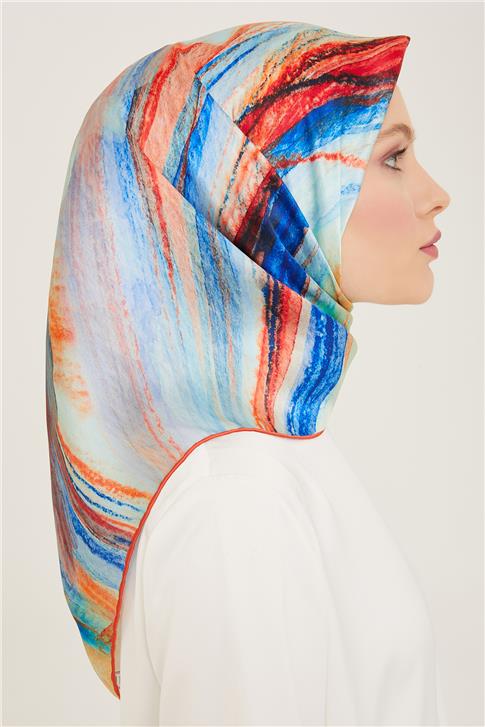 Armine Soyut Desenli Twill İpek Eşarp 24Ya9102 52 03