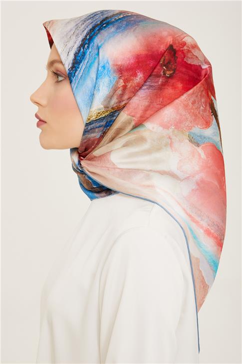Armine Soyut Desenli Twill İpek Eşarp 24Ya9102 52 35