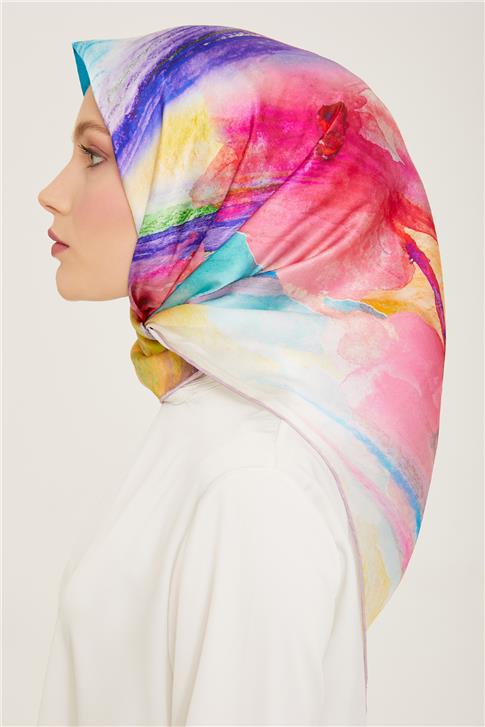 Armine Soyut Desenli Twill İpek Eşarp 24Ya9102 52 82