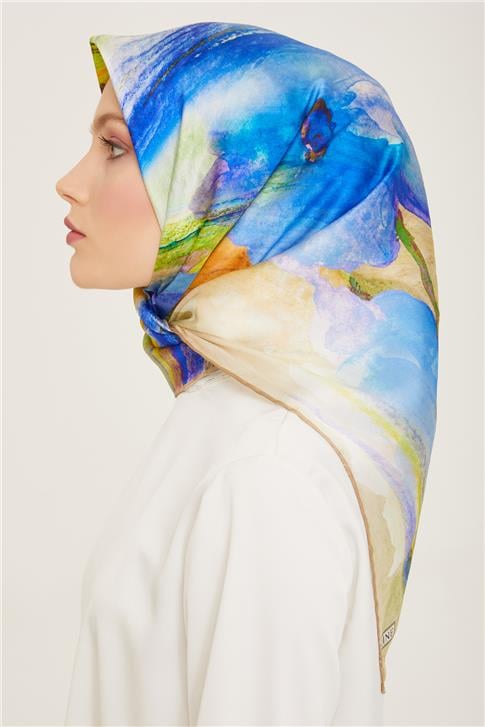 Armine Soyut Desenli Twill İpek Eşarp 24Ya9102 52 83