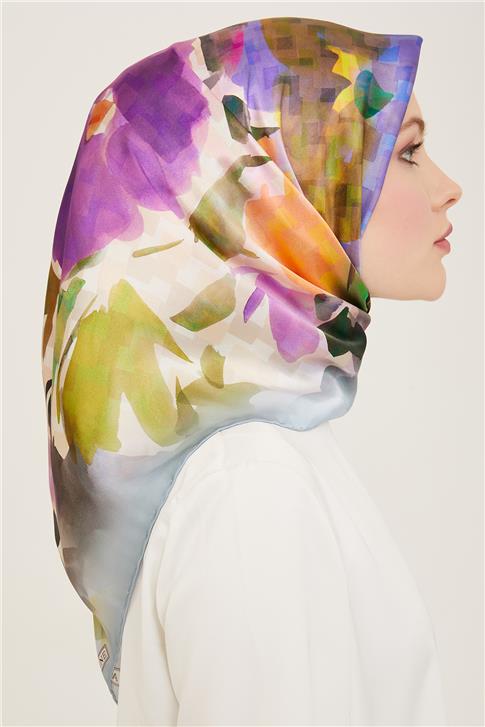 Armine Monogram Desenli Sura İpek Eşarp 24Ya9104 52 31