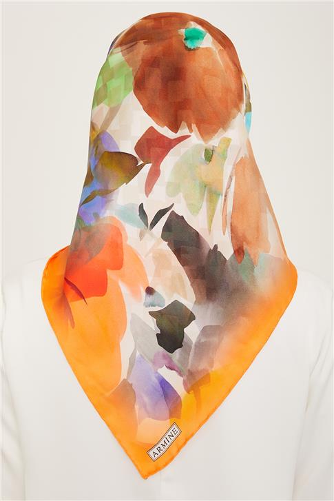 Armine Monogram Desenli Sura İpek Eşarp 24Ya9104 52 80