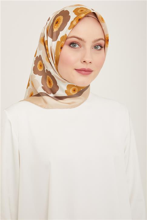 Armine Soyut Desenli Sura İpek Eşarp 24Ya9107 6 31