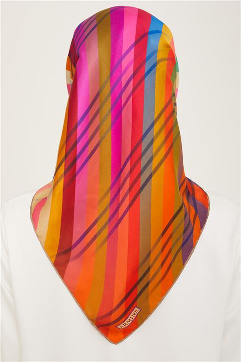 Armine Soyut Desenli Twill İpek Eşarp 24Ya9107 50 01