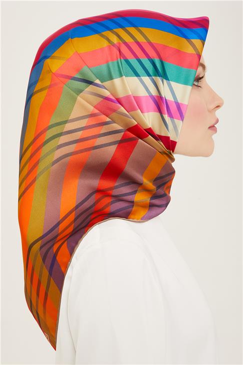 Armine Soyut Desenli Twill İpek Eşarp 24Ya9107 50 01