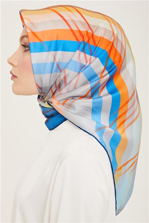 Armine Soyut Desenli Twill İpek Eşarp 24Ya9107 50 06
