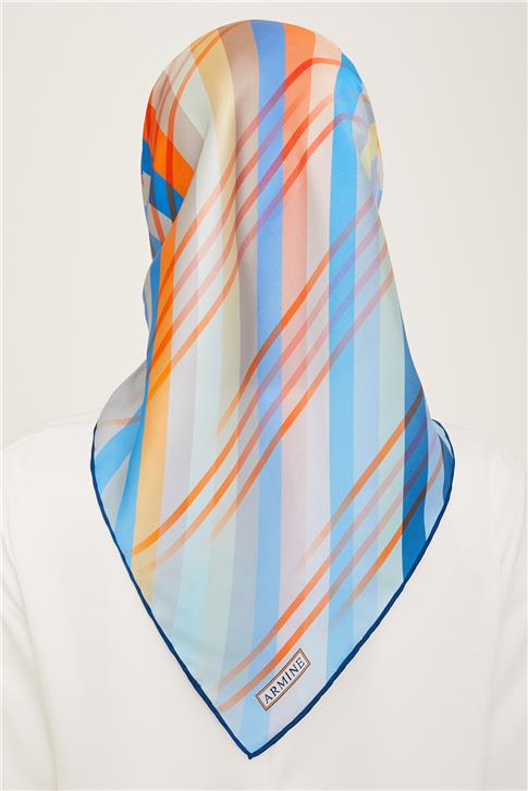 Armine Soyut Desenli Twill İpek Eşarp 24Ya9107 50 06