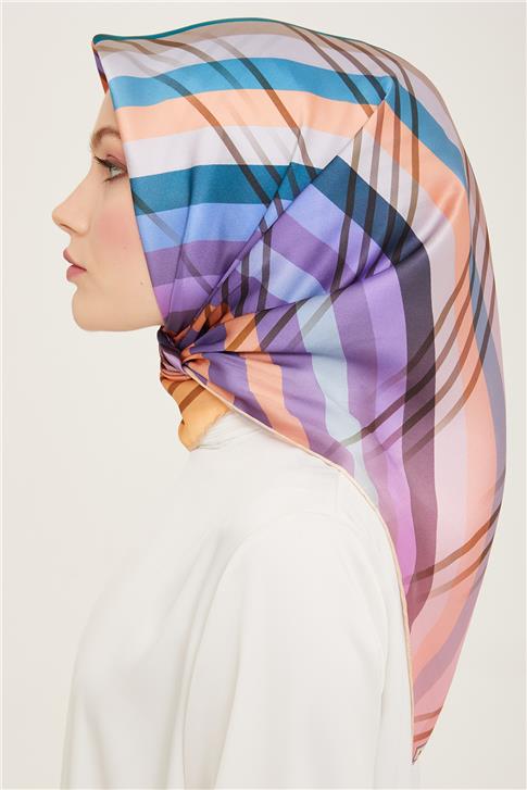 Armine Soyut Desenli Twill İpek Eşarp 24Ya9107 50 34
