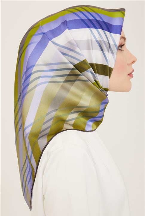 Armine Soyut Desenli Twill İpek Eşarp 24Ya9107 50 51