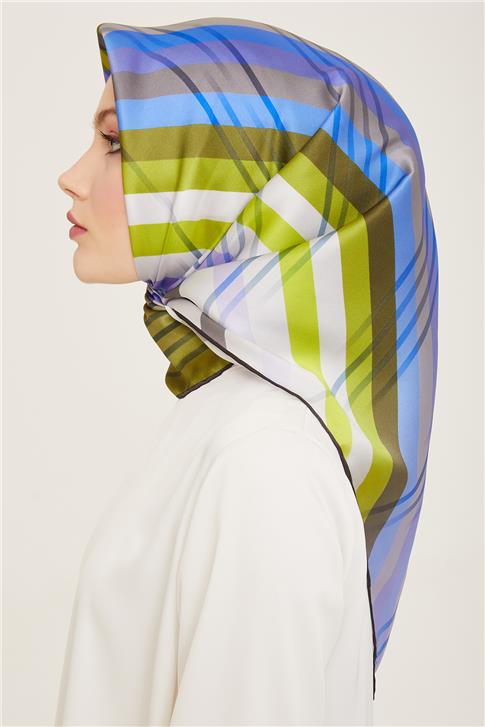 Armine Soyut Desenli Twill İpek Eşarp 24Ya9107 50 51