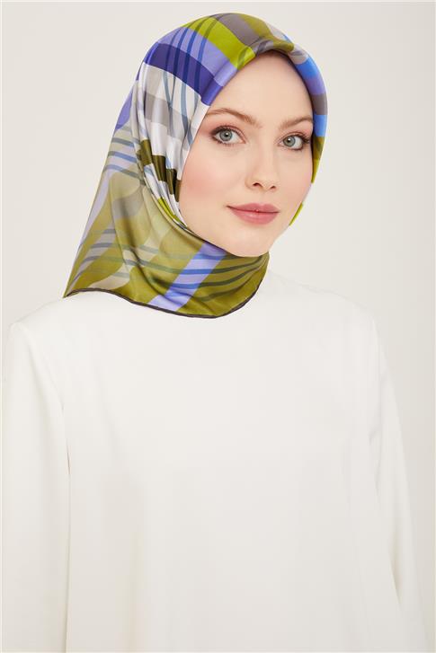 Armine Soyut Desenli Twill İpek Eşarp 24Ya9107 50 51