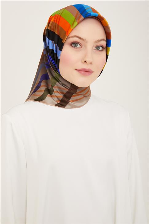 Armine Soyut Desenli Twill İpek Eşarp 24Ya9107 50 83