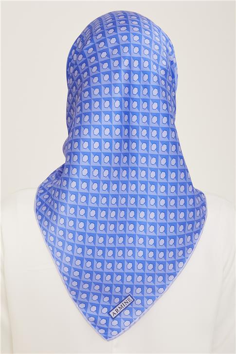 Armine Geometrik Desenli Twill İpek Eşarp 24Ya9109 53 03