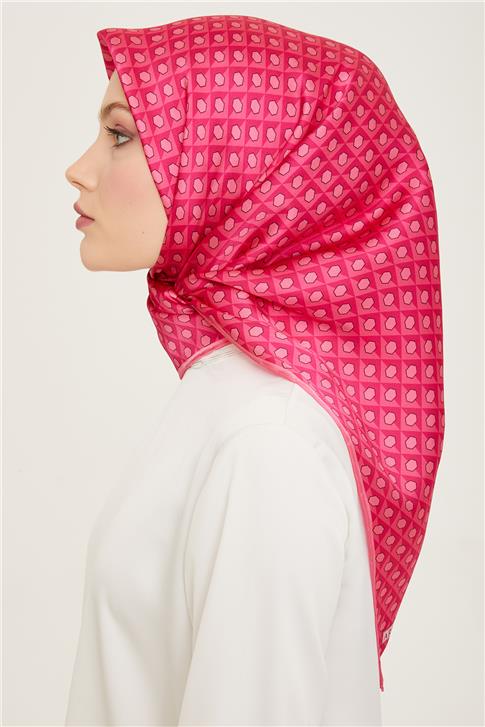 Armine Geometrik Desenli Twill İpek Eşarp 24Ya9109 53 05