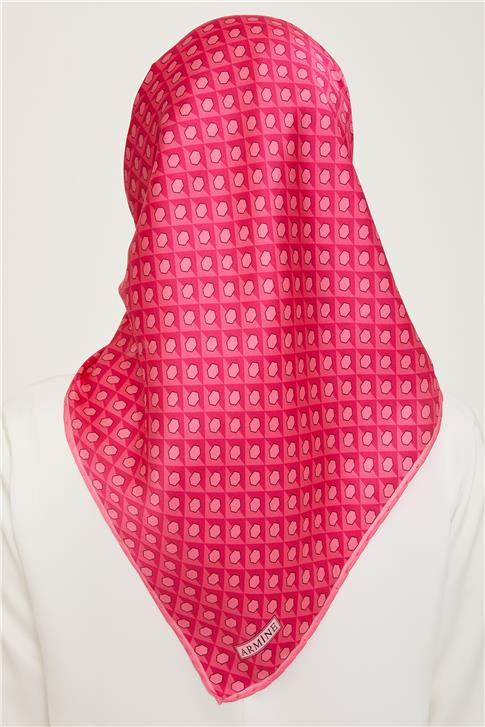 Armine Geometrik Desenli Twill İpek Eşarp 24Ya9109 53 05