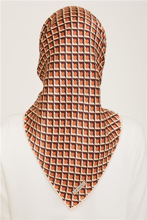 Armine Geometrik Desenli Twill İpek Eşarp 24Ya9109 53 31