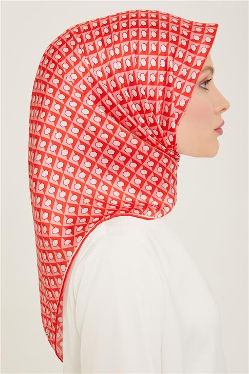 Armine Geometrik Desenli Twill İpek Eşarp 24Ya9109 53 83