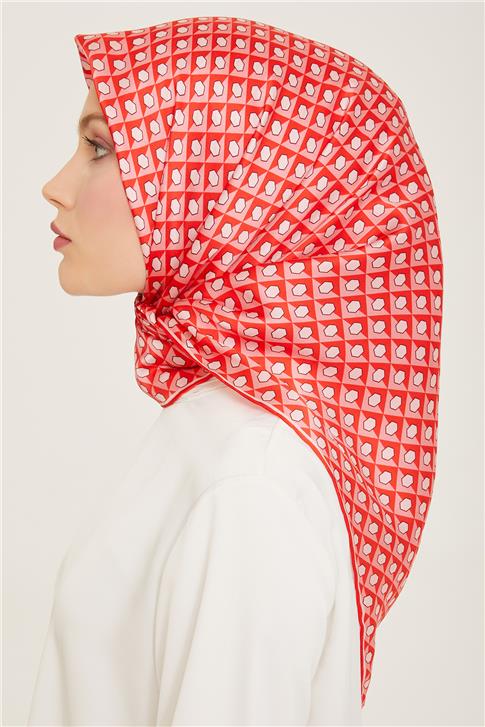 Armine Geometrik Desenli Twill İpek Eşarp 24Ya9109 53 83