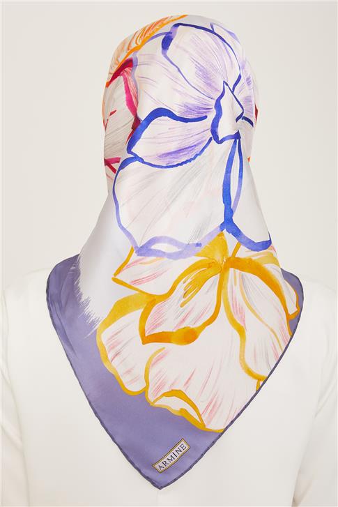 Armine Monogram Desenli Sura İpek Eşarp 24Ya9111 82 09