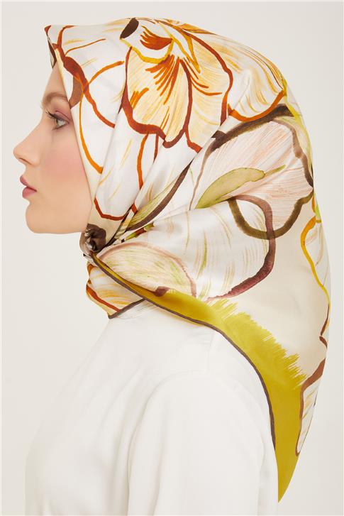 Armine Monogram Desenli Sura İpek Eşarp 24Ya9111 82 34