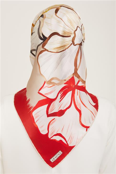 Armine Monogram Desenli Sura İpek Eşarp 24Ya9111 82 82