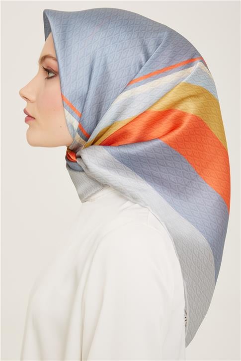 Armine Monogram Desenli Twill İpek Eşarp 24Ya9111 85 31