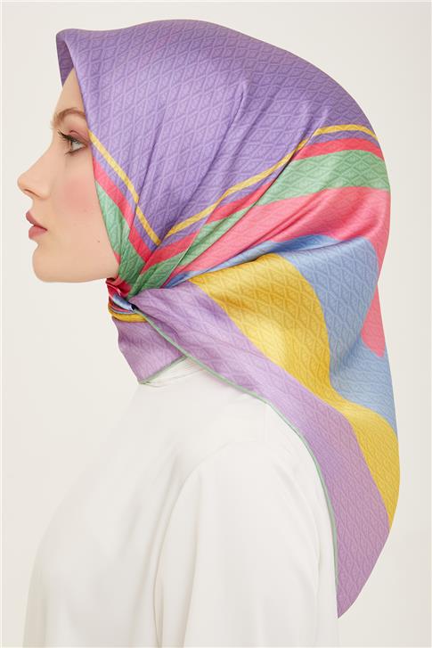 Armine Monogram Desenli Twill İpek Eşarp 24Ya9111 85 82