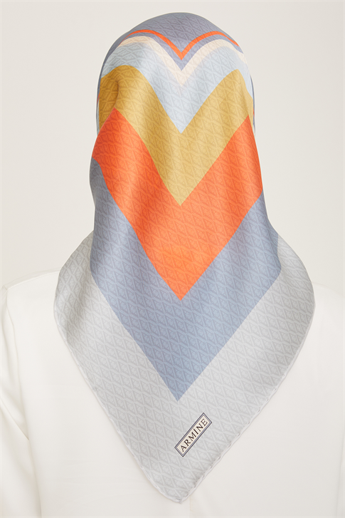 Armine Monogram Desenli Twill İpek Eşarp 24Ya9111 85 31