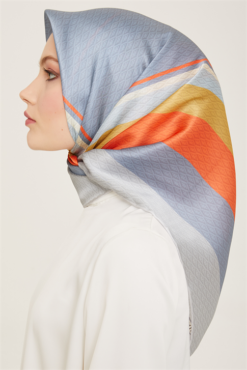 Armine Monogram Desenli Twill İpek Eşarp 24Ya9111 85 31