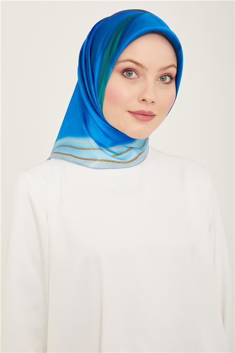 Armine Çiçek Desenli Twill İpek Eşarp 24Ya9112 34 02