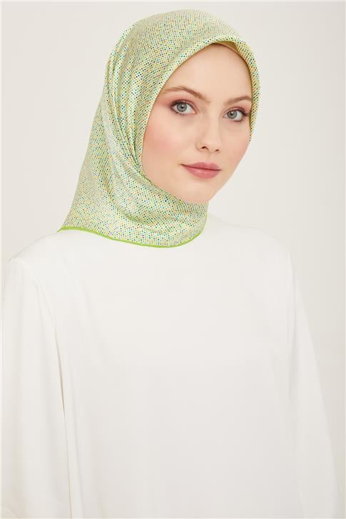 Armine Geometrik Desenli Twill İpek Eşarp 24Ya9113 35 01