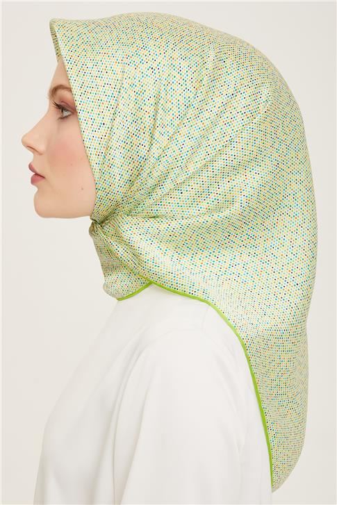 Armine Geometrik Desenli Twill İpek Eşarp 24Ya9113 35 01