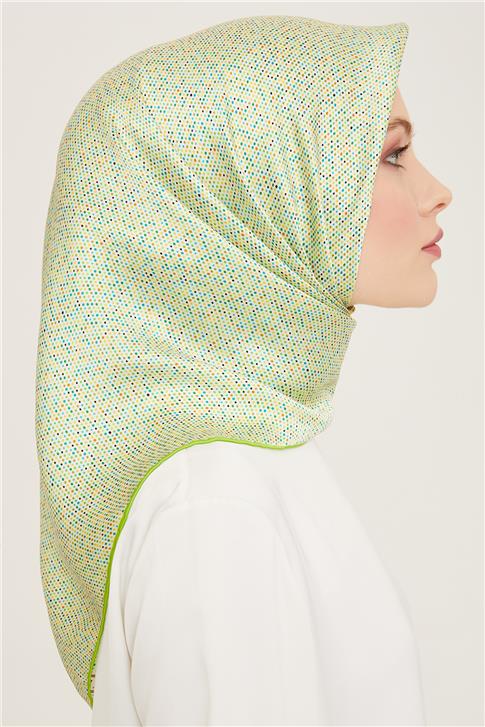 Armine Geometrik Desenli Twill İpek Eşarp 24Ya9113 35 01