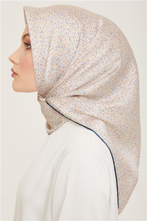Armine Geometrik Desenli Twill İpek Eşarp 24Ya9113 35 33