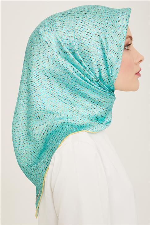 Armine Geometrik Desenli Twill İpek Eşarp 24Ya9113 35 38