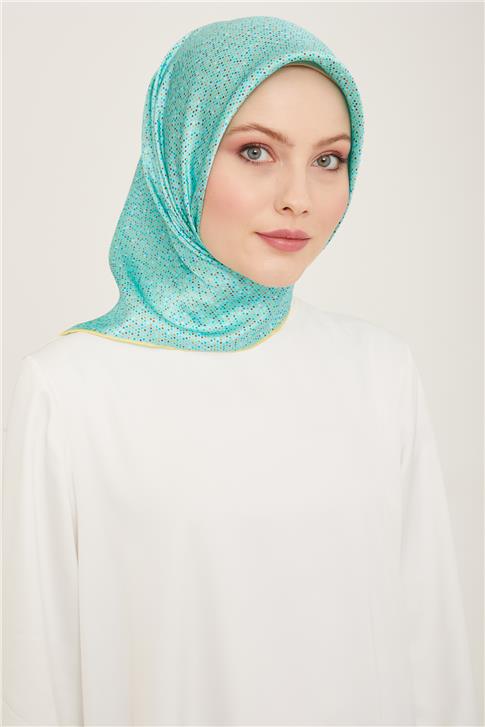 Armine Geometrik Desenli Twill İpek Eşarp 24Ya9113 35 38