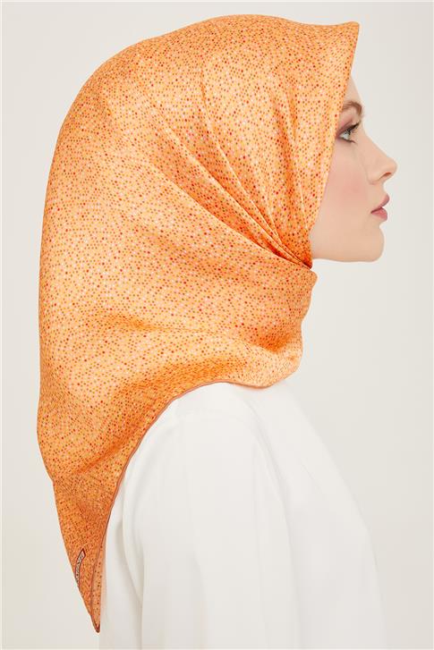 Armine Geometrik Desenli Twill İpek Eşarp 24Ya9113 35 51