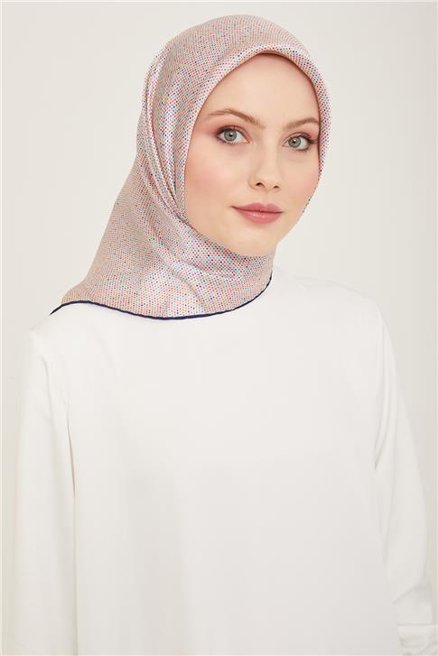 Armine Geometrik Desenli Twill İpek Eşarp 24Ya9113 35 80