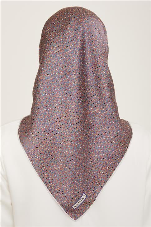 Armine Geometrik Desenli Twill İpek Eşarp 24Ya9113 35 84