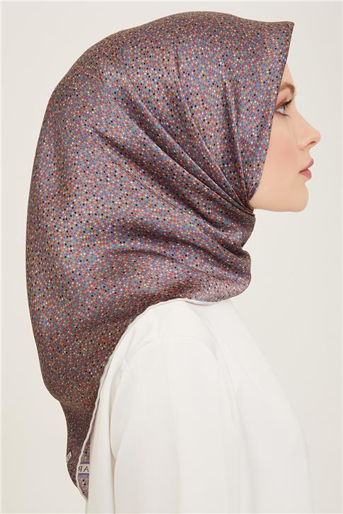 Armine Geometrik Desenli Twill İpek Eşarp 24Ya9113 35 84