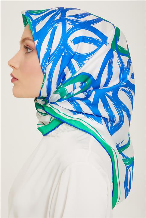 Armine Çiçek Desenli Twill İpek Eşarp 24Ya9123 5 54