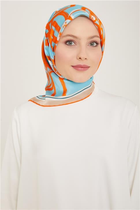Armine Çiçek Desenli Sura İpek Eşarp 24Ya9123 5 37