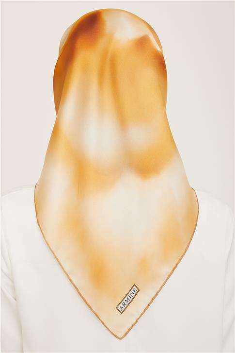 Armine Çiçek Desenli Twill İpek Eşarp 24Ya9124 82 51