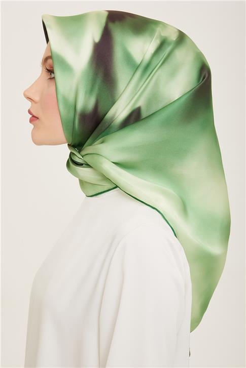 Armine Çiçek Desenli Twill İpek Eşarp 24Ya9124 82 53