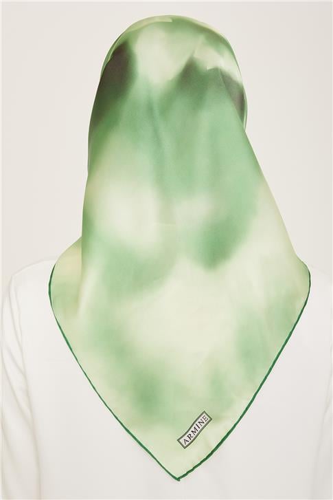 Armine Çiçek Desenli Twill İpek Eşarp 24Ya9124 82 53