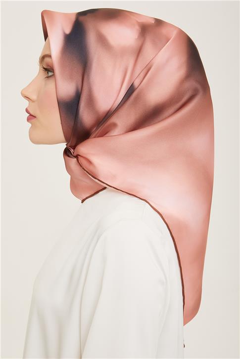 Armine Çiçek Desenli Twill İpek Eşarp 24Ya9124 82 57