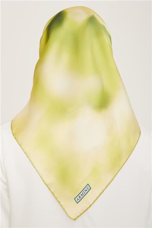 Armine Çiçek Desenli Twill İpek Eşarp 24Ya9124 82 80